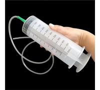 100/300/550ml Large Capacity Syringes Oil Pump With 1m Hose Pet Feeding Measuring Hydroponics Nutrient Veterinary Metal Feeding Gun(550ML)