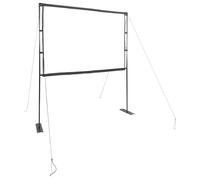 vidaXL Projection Screen - 100 Inch Portable Manual, 4:3 Matte White Polyester, Iron Stand for Home Theater, Office, Classroom, Movie Presentation
