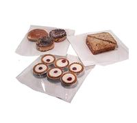100 4" x 6" x 14" Cellophane White Film Front Baguette Paper Bags | Clear Fronted Bread Sandwich Bags | Food Storage Photo Catalogue Magazine Display