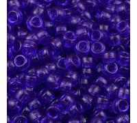 100-400pcs 6 * 9mm Colorful Transparent Large Hole Pony Beads for Jewelry Making DIY Hair Dirty Braids Bracelet Necklace-Deep Purple-400pcs