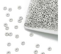 100-400pcs Gold Color Beads 4.0mm 6mm CCB Cube Crown Heart Pendant Star Spacer Loose Beads for Love Jewelry Making Bracelets DIY S-Coin 6X2mm WhiteK-100pcs