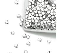 100-400pcs Gold Color Beads 4.0mm 6mm CCB Cube Crown Heart Pendant Star Spacer Loose Beads for Love Jewelry Making Bracelets DIY S-Love 6mm WhiteK-100pcs