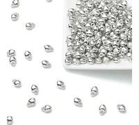 100-400pcs Gold Color Beads 4.0mm 6mm CCB Cube Crown Heart Pendant Star Spacer Loose Beads for Love Jewelry Making Bracelets DIY S-P Love 6mm WhiteK-100pcs