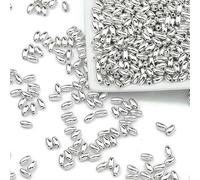 100-400pcs Gold Color Beads 4.0mm 6mm CCB Cube Crown Heart Pendant Star Spacer Loose Beads for Love Jewelry Making Bracelets DIY S-Rice 4x8mm WhiteK-100pcs