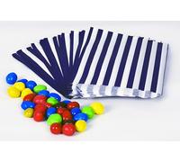 100 5" x 7" Striped Candy Sweet Paper Bags | Wedding Buffet Favour Cake Gift Pick n Mix Shop | Premium Quality UK Made (Blue, Qty: 300 Bags)…