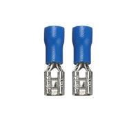 100/50/10pcs Female Crimp Terminal 2.8mm 4. 6.3mm Insulated Spade Wire Connector Electrical Wiring Cable Plug Red Blue Yellow(2.8mm blue Female,10pcs)