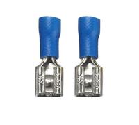 100/50/10pcs Female Crimp Terminal 2.8mm 4.8mm 6.3mm Insulated Spade Wire Connector Electrical Cable Plug(6.3mm blue Female,100pcs)