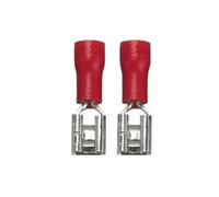 100/50/10pcs Female Crimp Terminal 2.8mm 4.8mm 6.3mm Insulated Spade Wire Connector Electrical Cable Plug(4.8mm red Female,100pcs)