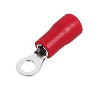 100/50/10Pcs RV1.25 M3 M4 M5 M6 M8 Red Ring Crimp Terminal Insulated Electrical Cable Lugs Wire Connectors 22-16AWG(RV1.25-3,100pcs)