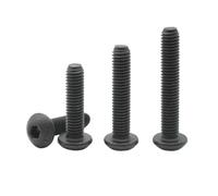 100/50/20/10/5/2pcs M1.6 M2 M2.5 M3 M4 M5 M6 M8 M10 M12 ISO7380 Grade12.9 Hex Hexagon Socket Round Button Head Screw Bolt(30mm,M4 (20pcs))