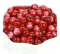 100/50/30/10/5pcs Resin Imitation Cat Eye Round Beads for Handmade Making Jewelry DIY Bracelet Earrings Accessories 8-20mm-Style1 Red-10pcs 16mm