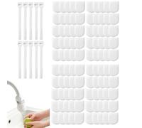 100/50 Pcs Cotton Tap Water Filter for Kitchen Sink, Splash-Proof Non-Woven Cotton Faucet Filter Bag Set for Filtering Rust, Silt & Sediment, Groundwater Purifier for Home, Bathroom Daily Use (100Pcs)