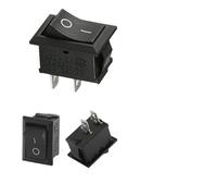 100/500 PCS KCD1 Snap On Rocker Switch 10A/125V AC&6A/250V AC Snap-In ON-OFF/ON-OFF-ON Marine Rocker Power Switch 21 * 15mm IDGTTLDF(Black-2P,100 PCS)