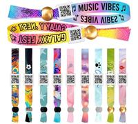 100-5000 Custom Printed QR Code Wristbands, Personalised Polyester Event Wrist Straps for Concert Admission, Exhibition Check-in, Amusement Park Attendance