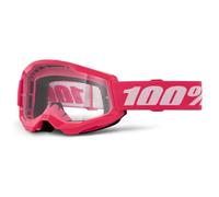 100% Strata 2 Youth MX Goggles Pink Pink