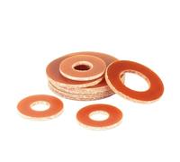 100~500pcs Bakelite Flat Washer Plastics Insulation High Temperature Resistant Gasket M2 M2.5 M3 M4 M5 M6 M8 M10 M12(7x10x1(200pcs))