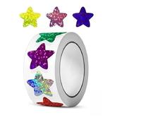 100-500PCS Heart Stickers Star Rolling Sticker Thank You Small Packaging Lables Home Made Pack Roll for Envelopes, Awards, DIY Decoration