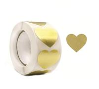 100-500PCS Heart Stickers Star Rolling Sticker Thank You Small Packaging Lables Home Made Pack Roll for Envelopes, Awards, DIY Decoration