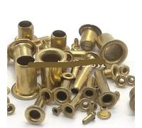 100-500pcs M0.9 M1.3 M1.5 M1.7 M2 M2.5 M3 m4 m5 m6 Tubular Rivets Double-Sided Circuit Board PCB Nails Copper Hollow Rivet Nuts(Length 7mm,Dia M6 100pcs)