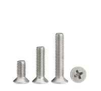 100-500pcs M1 M1.2 M1.4 M1.6 M2 304 Stainless Steel Cross Flat Countersunk Head Screw Furniture Bolt Length 3-30mm(M2x22-200pcs)