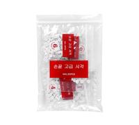 100/500Pcs White French Acrylic Nails Extensions Short Crescented Nails Tips For Salon Manicre Accesories