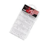 100/500Pcs White French Short Acrylic Nails Tips Crescented Shape For Salon And Home Manicures Multiple Sizes Included