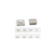 【100-50PCS】DC12V 50mA Micro Button Tact Switch SMD 4Pin 3X4X2.5MM White Tactile Tact Push Button Micro Switch Momentary(Bind Foot,100PCS)