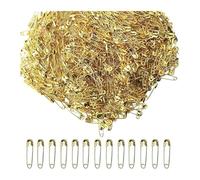 100/50Pcs Safety Pins 19/22/27/32/38/45/55mm Rust Resistant Nickel Plated Steel For Fabric Craft Garment Hang Tag For Clothing, Arts & Crafts, Sewing(Gold,32mm 100Pcs)