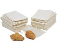 100 6" x 4" x White Greaseproof Paper bags | Eco-friendly 38gm White Scotchban Kraft Paper | Multi-purpose Suitable for Takeaways Cafes Grocery Shops