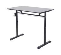 100*60cm Manual Height-Adjustable Office Desk in Black