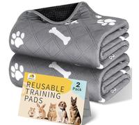 Gimars Reusable Dog Training Pads,2 Pack Washable Dog Pads,Thickened Absorbent Pet Mat,Fast Drying Training Mat for Puppy/Senior Pet Whelping Incontinence Housebreaking,39.3''×27.5''