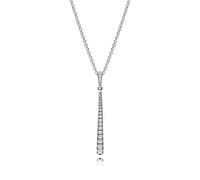 100% 925 Sterling Silver 1: 1 Pendants Necklace Lock Your Promise Necklace I Love You Dazzling Daisies