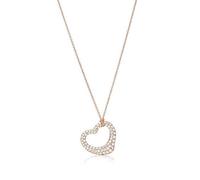 100% 925 Sterling Silver Rose Gold Love Necklace Flower Rhyme Series Paved Diamond Pendant