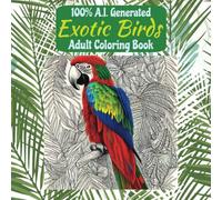 100% A.I. Generated Exotic Birds - Adult Coloring Book: 50 Unique Exotic Bird Images completely generated using an Artificial Intelligence Program