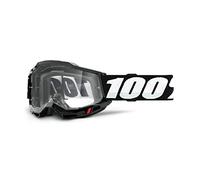 100% Accuri 2 Adult Motocross & Mountain Biking Goggles (Black - Clear Lens)