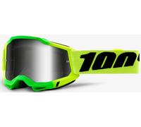 100% Accuri 2 Extra Travis Motocross Goggles, green-yellow for Men