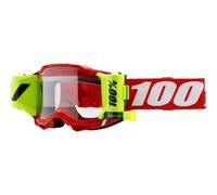 100%, Accuri 2 Forecast Goggle Neon/Red - Clear Lens, Adult