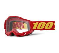 100% Accuri 2 Junior Goggles - Red / Clear Lens