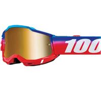 100% Accuri 2 Motocross & Mountain Biking Adult Goggles (Unity - Mirror True Gold Lens)