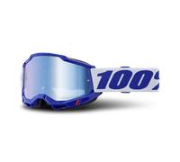 100% Accuri II V2 Chrome Essential Motocross Goggles, white-blue