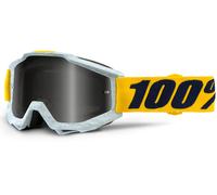 100% Accuri Extra Motocross Goggles, white/yellow, One size