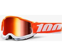100% Accuri II Matigofun Motocross Goggles, white-orange for Men