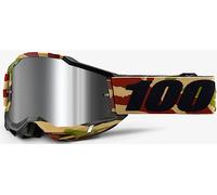 100% Accuri II Mission Motocross Goggles, black-grey-green-brown for Men