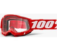 100% Accuri II OTG Essential Motocross Goggles, red/white