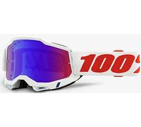 100% Accuri II Pure Motocross Goggles, white-red for Men