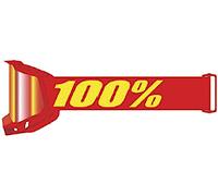 100% Accuri II V2 Chrome Essential Motocross Goggles, red-yellow for Men