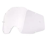 100% Accuri/Racecraft/Strata Clear Anti-Fog Replacement Lens - MTB & MX Goggle Spare, Reduces Fog & Glare, Durable Polycarbonate, Single Lens