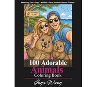 100 Adorable Animals Coloring Book