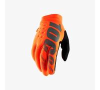 100% (Adult) Brisker MX Enduro Thermal Winter Cold Gloves (Fluo Orange)