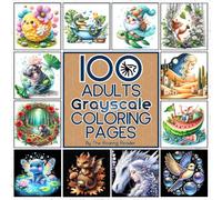 100 Adults Grayscale Coloring Pages by The Roaring Reader: A Special Collection of 100 Handpicked Pages from The Roaring Reader’s Most Loved Books - A Gift for Relaxation and Creativity